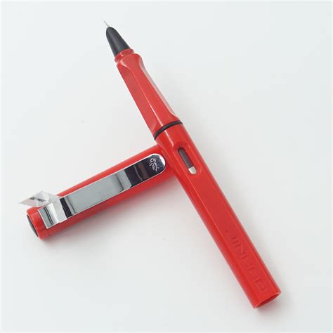 Jinhao 599 Red Color Body With Red Color Cap And Silver Clip Fine Nib ...