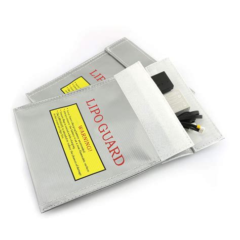 RLECS 2pcs RC Lipo Safe Bag Fireproof Lipo Guard Silver Lithium ...