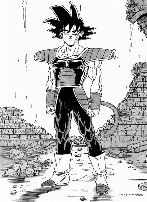 Bardock drawing I made. Reference pic in the comments : r/dbz