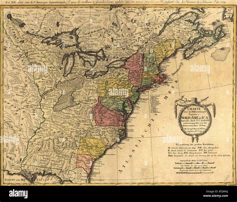 Map showing the newly independent United States in 1784 following the ...