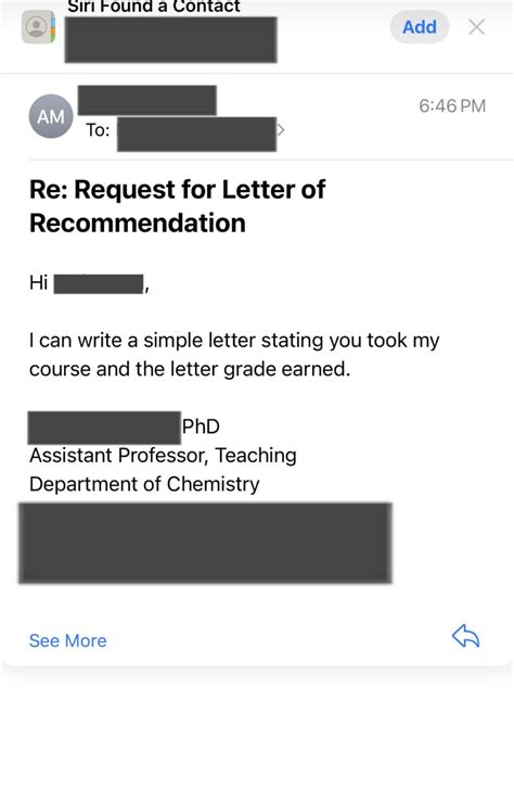 This is how my professor replied to my request for a letter of rec ...
