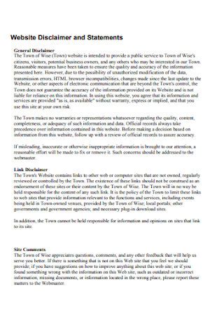 Liability Disclaimer Statement 的图像结果