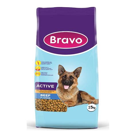 Bravo Beef Flavour Active Dog Food 15Kg Online | Carrefour Kenya