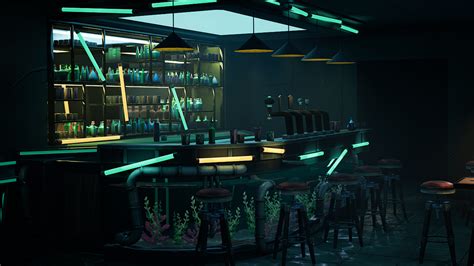 ArtStation - 3D Science Fiction Bar