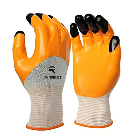 RK TRENDS(Double Dip : Reusable Heavy Duty Industrial Safety Gloves for ...