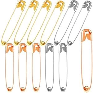 VAMA Fashions Silver Gold Rose Gold Plated Metal Safety Pin Set Draping ...