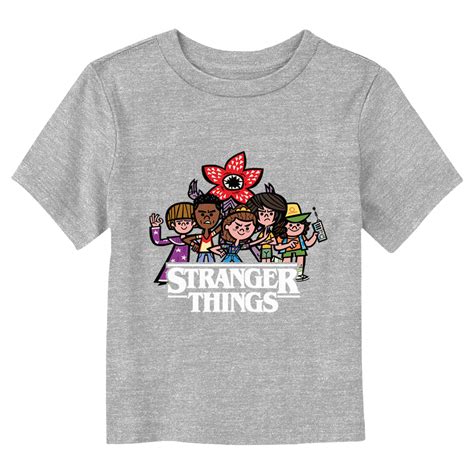 Netflix Toddler's Stranger Things Animated Characters Logo Graphic T ...