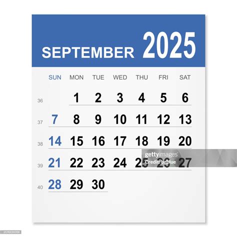 September 2025 Calendar High-Res Vector Graphic - Getty Images