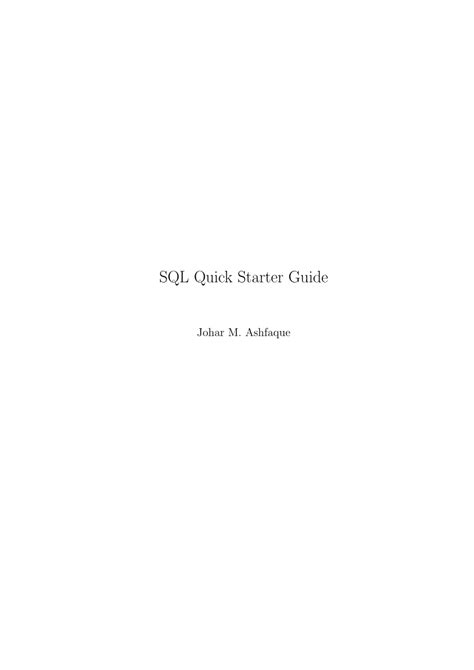 Image result for SQL Quick Start Guide PDF