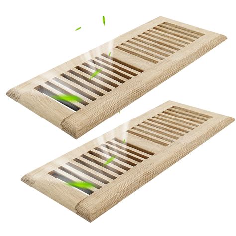 2PC 4x12 Inch White Oak Wood Floor Register Vents Cover - Drop in ...