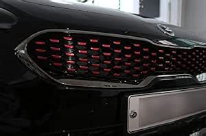 Zenocide Red Radiator Grill Front Bumper Mesh Tuning Decal Sticker for ...