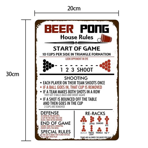 Beer Pong Rules Poster