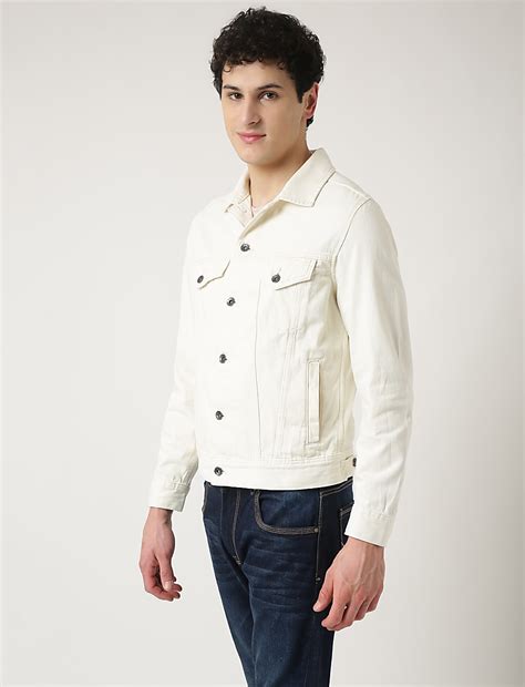 Buy Cotton Mix Plain Spread Collar Denim Jacket at Marks & Spencer