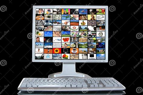 Pc workstation stock image. Image of people, screen, woman - 9141493