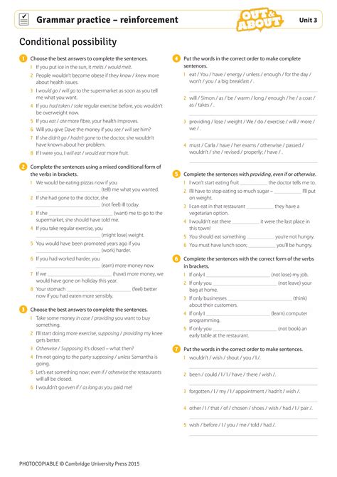 Unit 3 grammar practice reinforcement | PDF