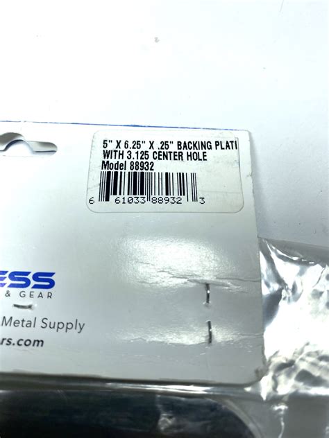 -NEW- Tigress 88932, Aluminum Backing Plates 5'' x 6.25'' x .25'' - Max ...