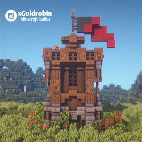 Watchtower Minecraft Design Cobblestone 的图像结果