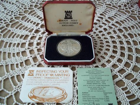 Vintage Margaret Thatcher Crownmedal Solid Silver Coin 1979 | #1779296670