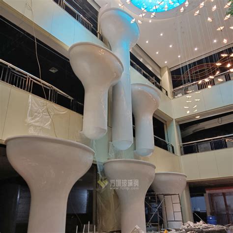 大型酒店会所商业空间玻璃钢异形建筑造型柱装饰工程 - 方圳玻璃钢