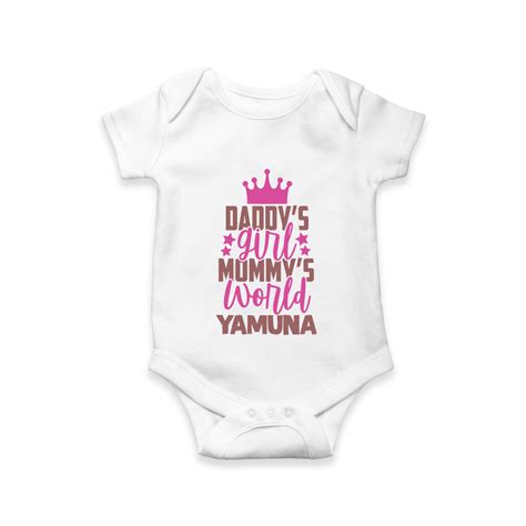 Daddy's Girl Mommy's World Romper / Onesie | Personalized Baby Romper ...