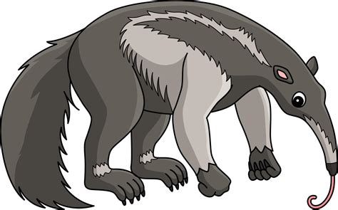 Giant Anteater Animal Cartoon Colored Clipart 17022904 Vector Art at ...