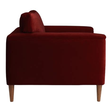 Jui 1 Seater Walnut Wood Sofa – Nismaaya Decor