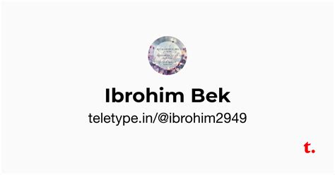 Ibrohim Bek — Teletype