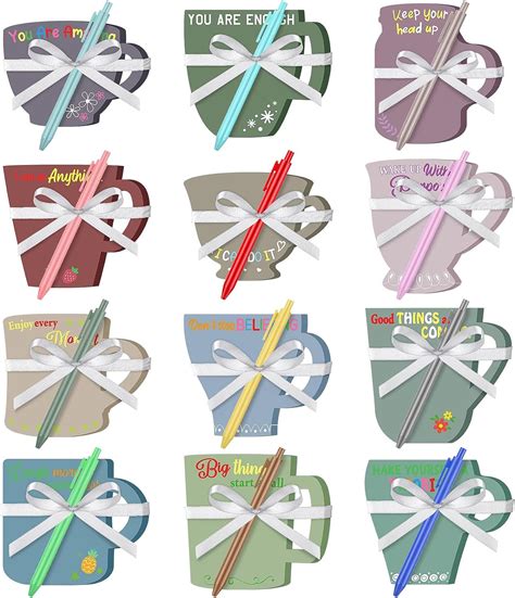12 Sets Inspirational Coffee Cup Notepad with Pen India | Ubuy
