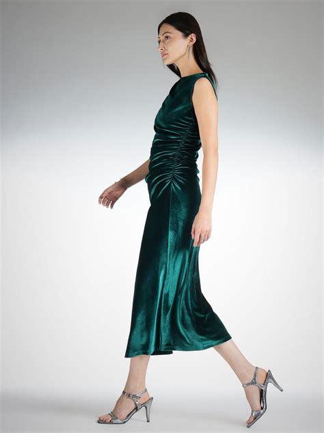 Buy Green Velvet Bodycon Dress Online | FableStreet