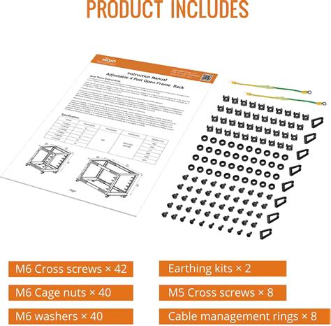 Tecmojo 8U Open Frame Server Rack,4-Post Adjustable India | Ubuy