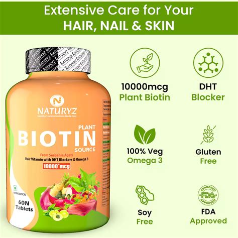 Buy 100% Plant Based Biotin with DHT Blockers | Naturyz