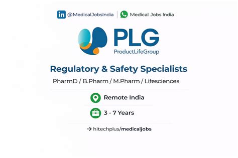 ProductLife Group Hiring Regulatory Affairs & Pharmacovigilance Roles ...