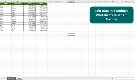 Excel Split Data into Multiple Sheets 的图像结果