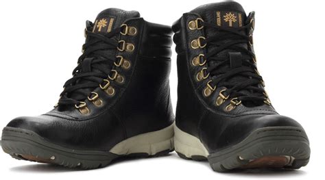 Woodland Mid Ankle Sneakers - Buy Black Color Woodland Mid Ankle ...