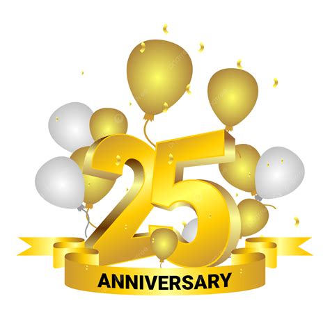 25th Anniversary Design Vector, 25 Yrs, 25th Anniversary, 25th Year PNG ...