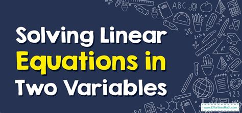 Image result for Solve Linear Equations with Two Unknown Variables
