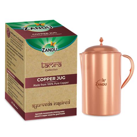 Buy Zandu Copper Jug (Pitcher) Online at Best Price (2L)
