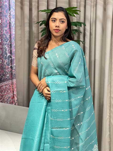 Machine Embroidered Supernet Kota Saree | BLD2032 – Aham Designer Boutique