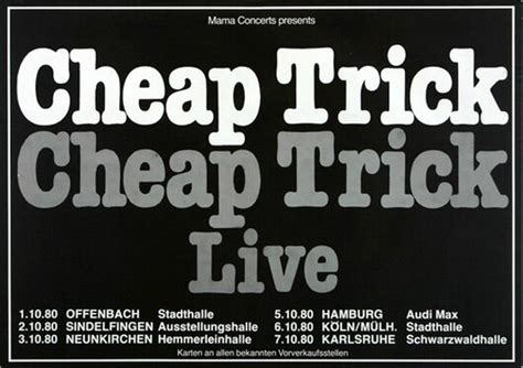 Cheap Trick - Live , Tour 1980 - Konzertplakat, 444,00