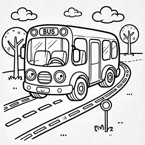 Bus Coloring Pages 15 Printable for Free Download