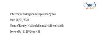 Lecture Notes | SHROFF S. R. ROTARY INSTITUTE OF CHEMICAL TECHNOLOGY