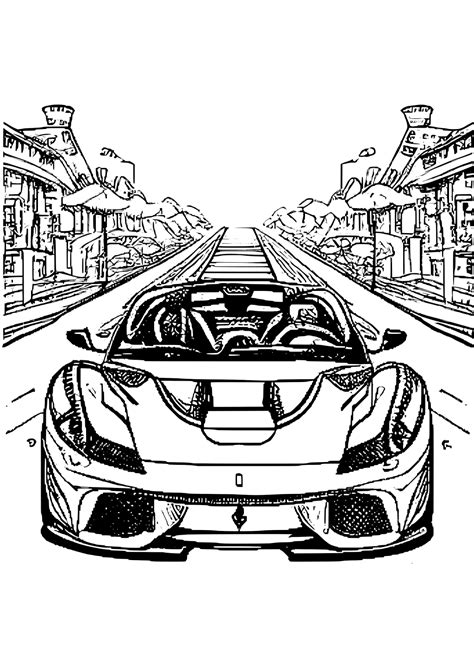 Ferrari Coloring Pages