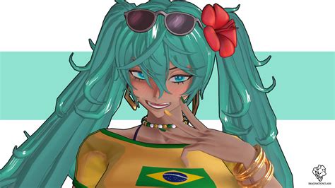 Brazillian Miku 3D by imaginationclash on DeviantArt