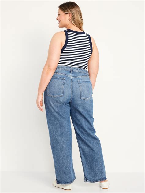Extra High-Waisted Button-Fly Wide-Leg Jeans | Old Navy