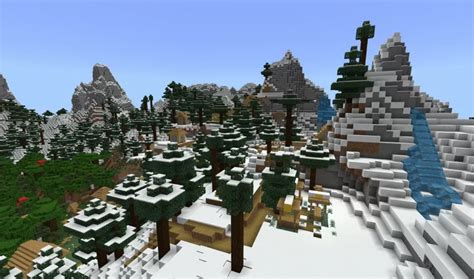 Beautiful Mountain Village with Mansion Seed Seeds Minecraft Bedrock