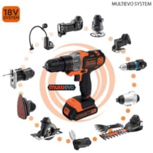 BLACK+DECKER MT218K-GB 18V 10mm Li-ion Cordless Multi-Evo Multitool ...
