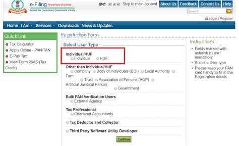 How to login to the Income Tax Department portal