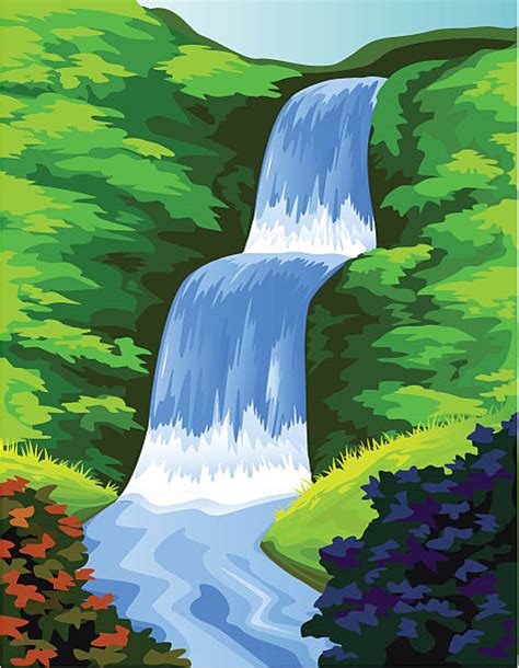 Waterfall Clip Art, Vector Images & Illustrations - iStock