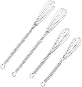 Buy Wingsflying 4 Pack Mini Wire Kitchen Whisks Small Egg Whisk Gravy ...
