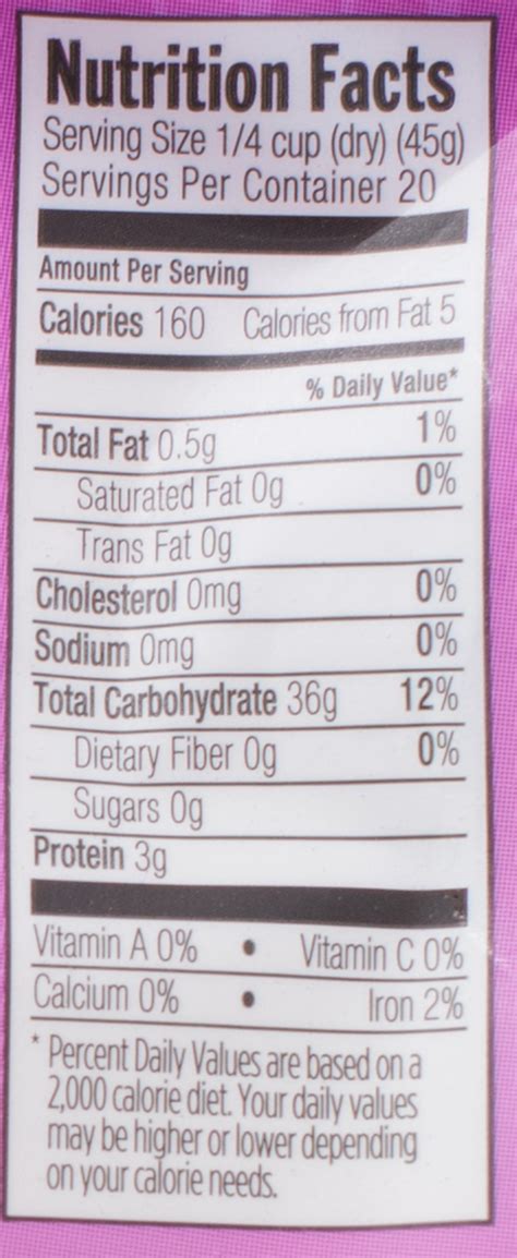 white jasmine rice nutrition